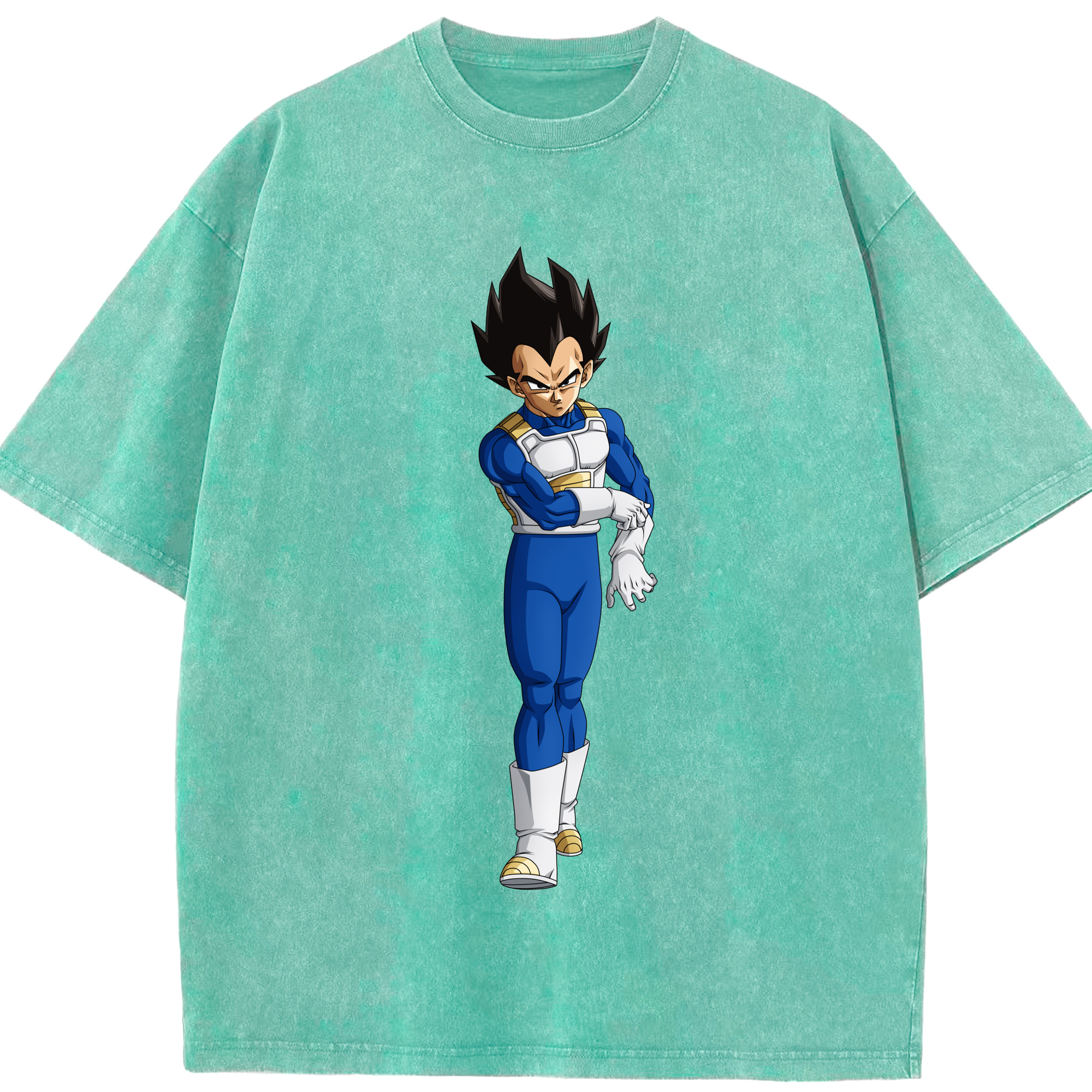 （画像用） ドラゴンボール ベジータ四世（Bejīta Yonsei）DRAGON BALL Vegeta IV 綿100% ヴィンテージ風 半袖Tシャツ（フロントプリント）